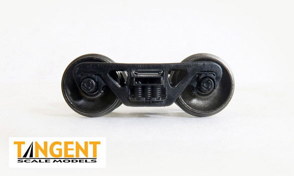 Tangent Scale Models 406 - 100-Ton Barber S-2 Trucks with Rotating Brenco-3 Bearings and Blackened Normal Tread All-Metal Precision Wheelsets (406)  - HO Scale