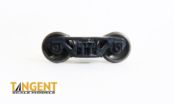 Tangent Scale Models 411 - 70-Ton Barber S-2-A Trucks with Spinning Timken Bearings and Blackened Semi-Scale Tread All-Metal Precision Wheelsets (411)  - HO Scale