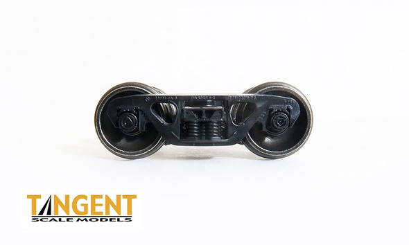 Tangent Scale Models 416 - 70-Ton Barber S-2-A Trucks with Rotating Brenco-3 Bearings and Blackened Normal Tread All-Metal Precision Wheelsets (416)  - HO Scale