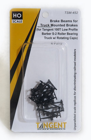 Tangent Scale Models 452 - 100-Ton Low-Profile Barber S-2 Truck Brake Beams for Truck-Mounted Brake Cars (452)  - HO Scale