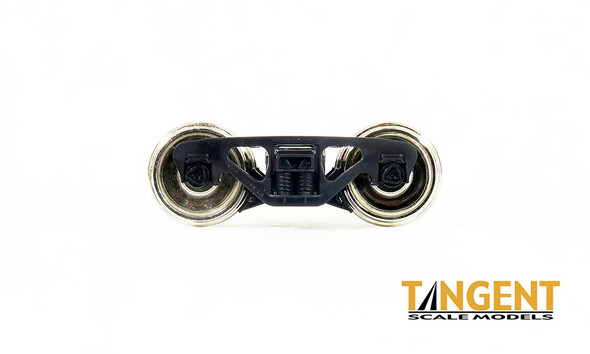 Tangent Scale Models 462 - 50-Ton Barber S-2-A Roller Bearing trucks w/ Rotating "Timken" Caps and 33 inch Semi-Scale Tread All-Metal Nickel Plated Precision Wheelsets (462)  - HO Scale