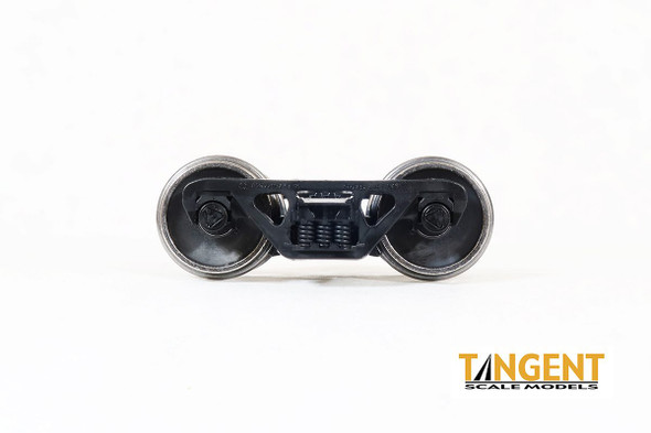 Tangent Scale Models 2017 - 125-Ton ASF Roller Bearing Trucks w/ Rotating "Timken" Caps and 38 inch Blackened Semi-Scale Tread All-Metal Precision Wheelsets (2017)  - HO Scale