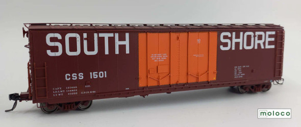 Moloco 58801-01 - 8-68, PCF 50' Plt B 16-0 Double Plug-doors, Air-Pak DF-B Chicago South Shore and South Bend Railroad (CSS) 1501 - HO Scale