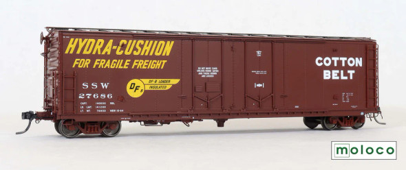 Moloco 58850-04 - Delivery 1964, PCF 50' Plt B 16-0 Double Plug-doors, DF-B, B-70-22 class Cotton Belt St. Louis Southwestern (SSW) 27709 - HO Scale