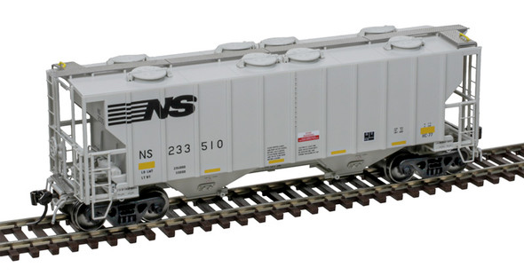Atlas Master Plus 20007697 - Portec 3000 Covered Hopper Norfolk Southern (Gray/Black) 233574 - HO Scale
