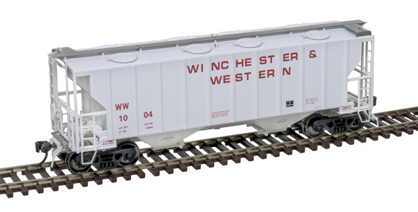 Atlas Master Plus 20007702 - Portec 3000 Covered Hopper Winchester & Western (Gray/Maroon) 1013 - HO Scale