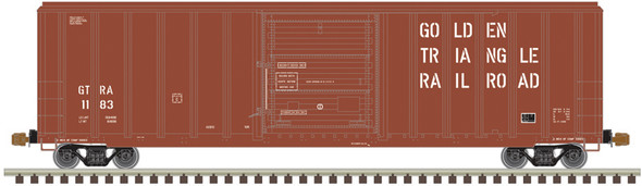 Atlas Master 20007600 - FMC 5347 Single Door Box Car Golden Triangle Railroad (Brown/White) 1191 - HO Scale