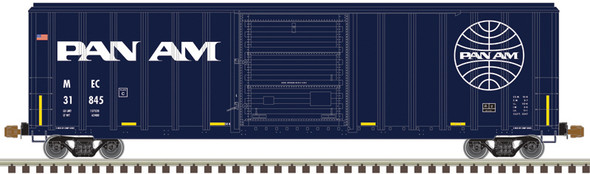 Atlas Master 20007601 - FMC 5347 Single Door Box Car PanAm (Blue/White) 31845 - HO Scale