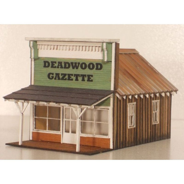 RslaserKits 2036 - LG’s Billiards / Deadwood Gazette - HO Scale Kit