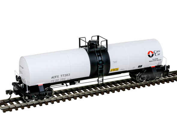 Atlas Master 20007563 - ACF 17,360 Gallon Tank Car ACFX (Olin Corp. Care Car) (White/Black/Red) 77393 - HO Scale