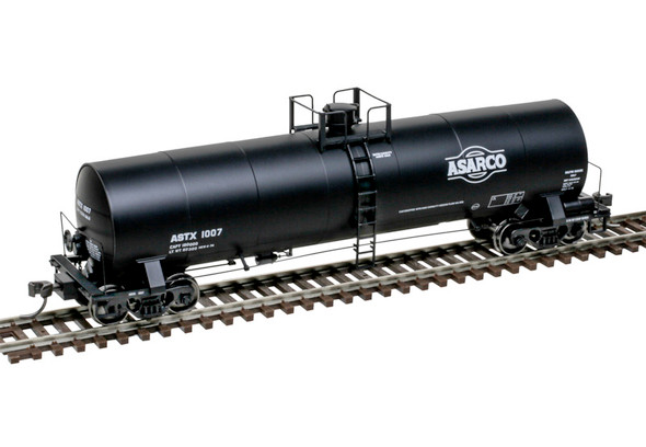 Atlas Master 20007566 - ACF 17,360 Gallon Tank Car ASTX (ASARCO) (Black/White) 1012 - HO Scale