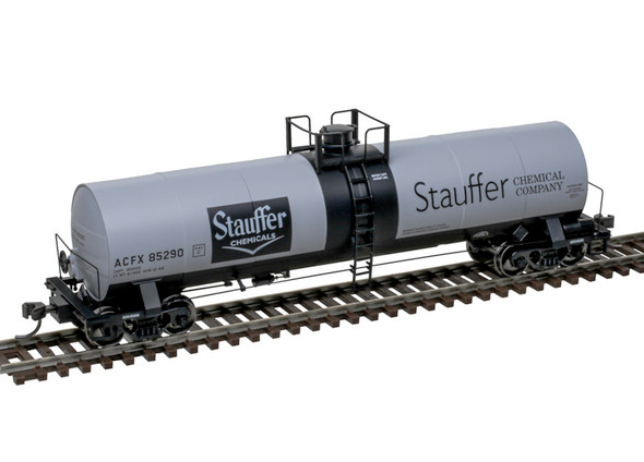 Atlas Master 20007575 - ACF 17,360 Gallon Tank Car ACFX (Stauffer Chemical) (Gray/White/Black) 85290 - HO Scale