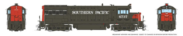 PRE-ORDER: Rapido 35573 - GE U25B (DCC and Sound) Southern Pacific (SP) 6737 Bloody Nose w/o Logo - HO Scale