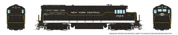 PRE-ORDER: Rapido 35576 - GE U25B (DCC and Sound) New York Central (NYC) 2568 Cigar Band - HO Scale