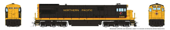PRE-ORDER: Rapido 43014 - GE U33C (DC Silent) Northern Pacific (NP) 3304 - HO Scale
