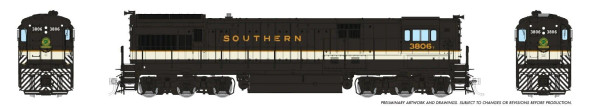 PRE-ORDER: Rapido 43020 - GE U33C (DC Silent) Southern (SOU) 3806 - HO Scale
