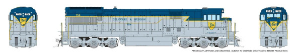 PRE-ORDER: Rapido 43506 - GE U33C (DCC and Sound) Delaware & Hudson (D&H) 762 - HO Scale