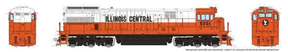 PRE-ORDER: Rapido 43510 - GE U33C (DCC and Sound) Illinois Central (IC) 5051 - HO Scale