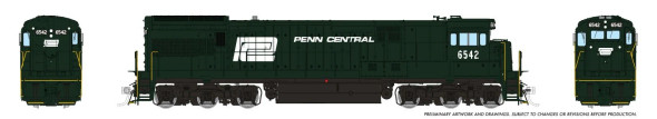 PRE-ORDER: Rapido 43518 - GE U33C (DCC and Sound) Penn Central (PC) 6553 - HO Scale