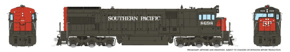 PRE-ORDER: Rapido 43530 - GE U33C (DCC and Sound) Southern Pacific (SP) 8771 Bloody Nose w/ Serif Logo - HO Scale