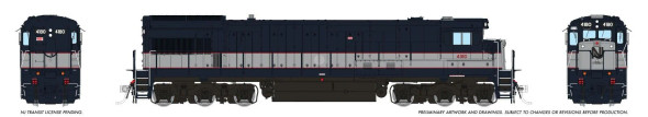 PRE-ORDER: Rapido 43115 - GE U34CH (DC Silent) New Jersey Transit (NJT) 4180 Bluebird w/ Nose Logo - HO Scale