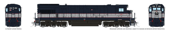 PRE-ORDER: Rapido 43614 - GE U34CH (DCC and Sound) New Jersey Transit (NJT) 4152 Bluebird w/ Nose Logo - HO Scale