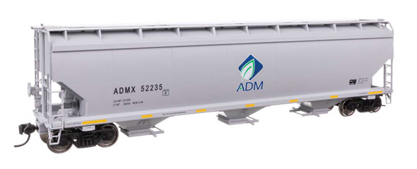 Walthers Mainline 910-7738 - 60' NSC 5150 3-Bay Covered Hopper Archer-Daniels-Midland (ADMX) 52285 - HO Scale
