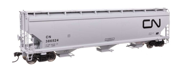 Walthers Mainline 910-7743 - 60' NSC 5150 3-Bay Covered Hopper Canadian National (CN) 386524 - HO Scale