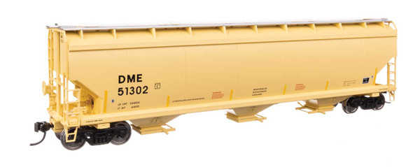 Walthers Mainline 910-7751 - 60' NSC 5150 3-Bay Covered Hopper Dakota, Minnesota & Eastern (DME) 51373 - HO Scale