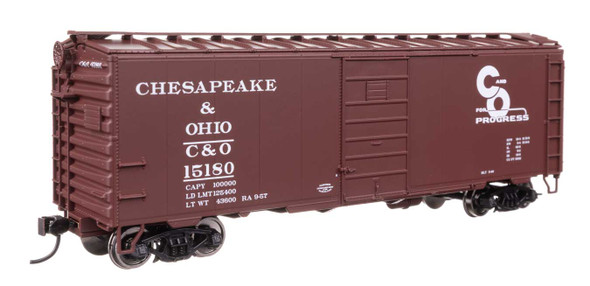 Walthers Mainline 910-45504 - 40' PS-1 Boxcar Chesapeake & Ohio (C&O) 15698 - HO Scale