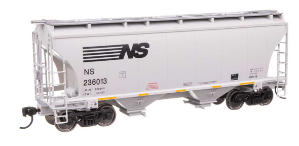 Walthers Mainline 910-49319 - 39' Trinity 3281 2-Bay Covered Hopper Norfolk Southern (NS) 236062 - HO Scale