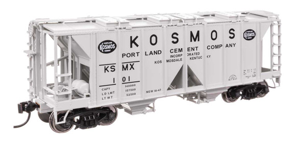 Walthers Mainline 910-49721 - ACF 1958 Cu Ft Covered Hopper Kosmos Cement (KSMX) 105 - HO Scale