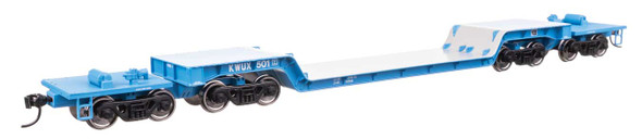 Walthers Mainline 910-50240 - 81' 8-Axle Depressed Center Flatcar Siemens Westinghouse (KWUX) 501 - HO Scale