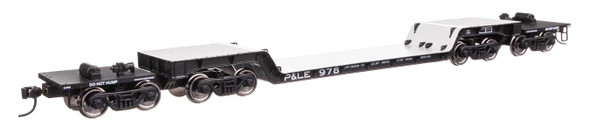 Walthers Mainline 910-50242 - 81' 8-Axle Depressed Center Flatcar Pittsburgh & Lake Erie (P&LE) 979 - HO Scale