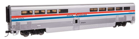 Walthers Proto 920-12035 - 85' Pullman-Standard Superliner I Diner (Lighted) Amtrak (AMTK) Ph III #38028 - HO Scale