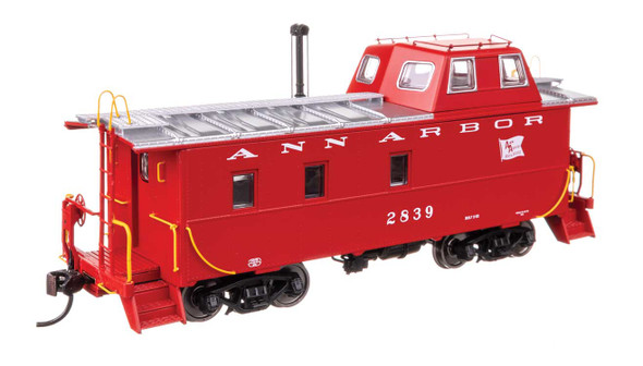 Walthers Proto 920-103601 - Wabash Streamlined Caboose Ann Arbor Railroad (AA) 2839 (red) - HO Scale