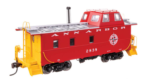 Walthers Proto 920-103604 - Wabash Streamlined Caboose Ann Arbor Railroad (AA) 2838 (yellow ends) - HO Scale
