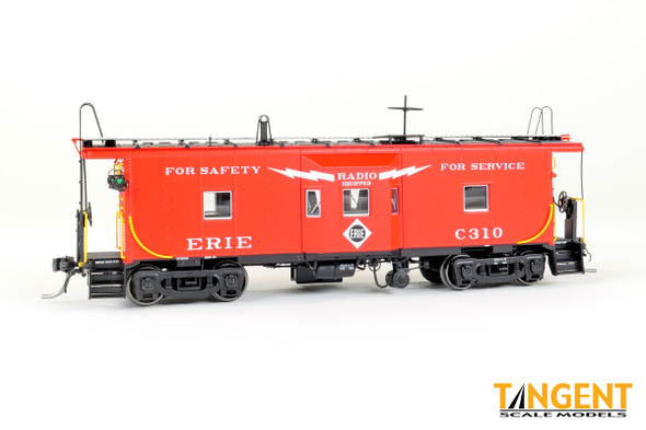 Tangent Scale Models 60710-06 - Erie ICC Bay Window Caboose Erie Railroad (ERIE) C331 “Delivery Red 4-1953” - HO Scale