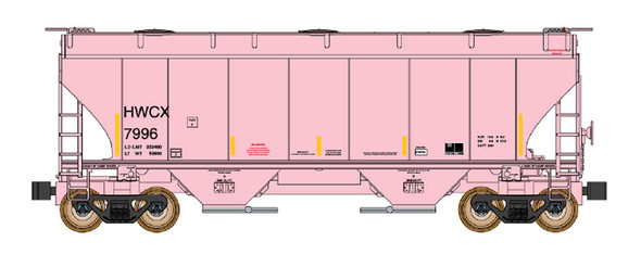 InterMountain 669015-01 - Trinity 3281 Covered Hopper Halliburton (HWCX) 7993 - N Scale