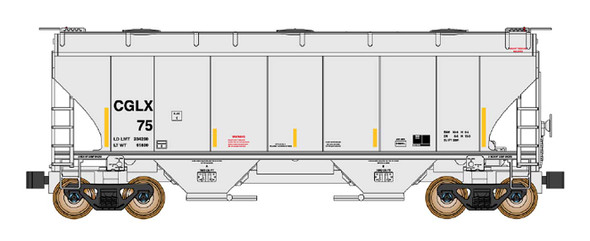 InterMountain 669016-02 - Trinity 3281 Covered Hopper Potash (CGLX) 60 - N Scale