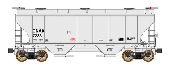 InterMountain 669018-03 - Trinity 3281 Covered Hopper David J Joseph Transportation (GNAX) 7195 - N Scale