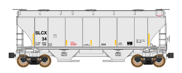 InterMountain 669019-05 - Trinity 3281 Covered Hopper SLCX 34 - N Scale