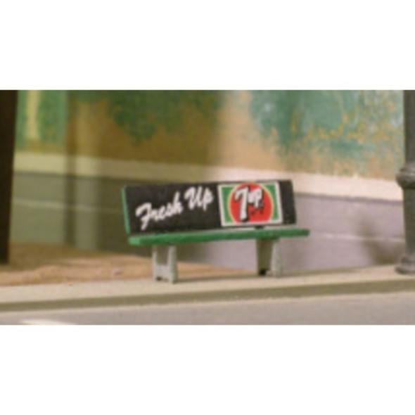 Showcase Miniatures 2183 - Bus Bench (Qty 4)   - HO Scale Kit