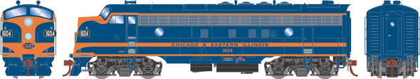 Athearn Genesis 19709 - EMD FP7 (DCC and Sound) Chicago & Eastern Illinois (C&EI) 1604 - HO Scale