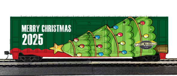Value Trains USA HO10109 - 50'6" Boxcar  Big Chtistmas Tree  Scheme 2025 - HO Scale