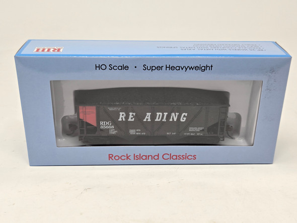 Rock Island Hobby 032208 - 36' 2 Bay Hopper w/ Coal Load Reading (RDG) 85668 - HO Scale
