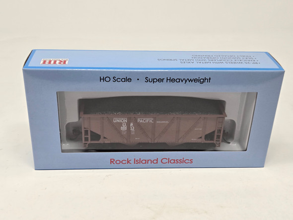Rock Island Hobby 032209 - 36' 2 Bay Hopper w/ Coal Load Union Pacific (UP) 88853 - HO Scale