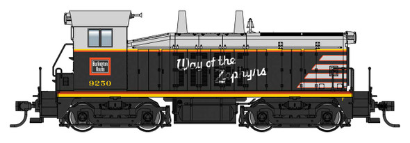 PRE-ORDER: Walthers Mainline 910-10680 - EMD SW7 Phase II (DC Silent) Chicago, Burlington & Quincy (CB&Q) 9250 - HO Scale