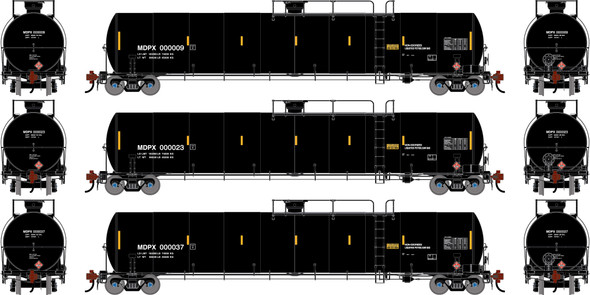 PRE-ORDER: Athearn Genesis 2859 - UTC 33k LPG Tank Car (3) Enbridge Energy (MDPX) 000009/000023/000037 - HO Scale