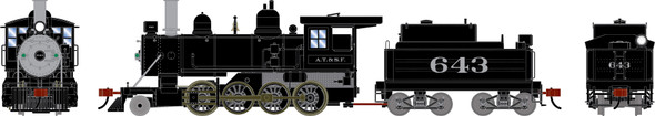 PRE-ORDER: Athearn 3455 - 2-8-0 Steam Locomotive (DCC and Sound) Atchison, Topeka and Santa Fe (ATSF) 643 - HO Scale
